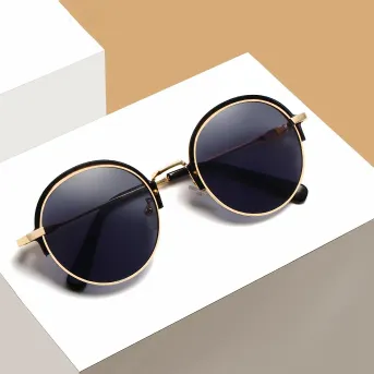 METAL ROUND FRAME ANTI UV UNISEX SUNGLASSES GB-CJ7165